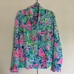 Lightweight Lilly Pulitzer Cowl Neck Sweatshirt